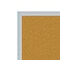 Ghent Chocolate Cork Bulletin Board, Satin Aluminum Frame, 4ft H x 7ft  4in W AKCH47 - alternate 3